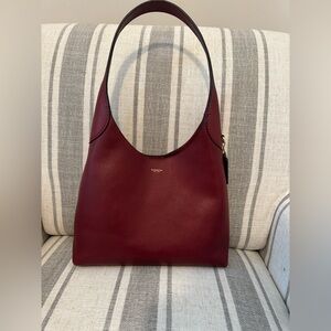 Authentic COACH Brooklyn 28 bag in dark ruby